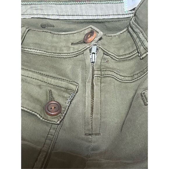 Anthropologie Hei Hei Skirt Olive Green Denim With Distressing - Picture 3 of 5